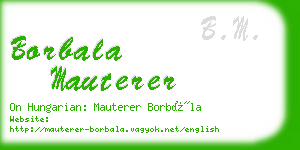 borbala mauterer business card